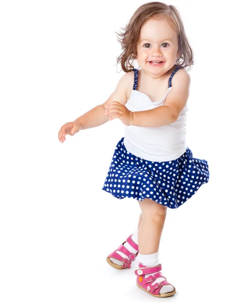 En liten flicka poserar — Stockfoto
