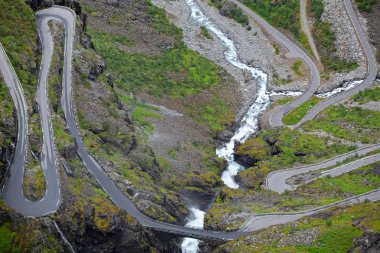 Trollstigen in Norway clipart