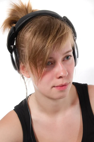 Portrait of a female DJ chick — Stock Photo, Image
