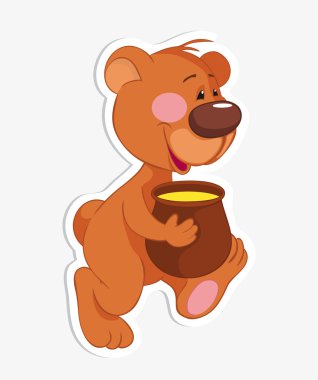 Bear and Honey clipart