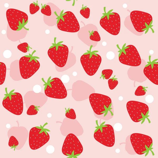 Seamless strawberry — Stock Vector