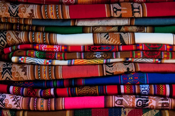 Tecido peruano colorido — Fotografia de Stock