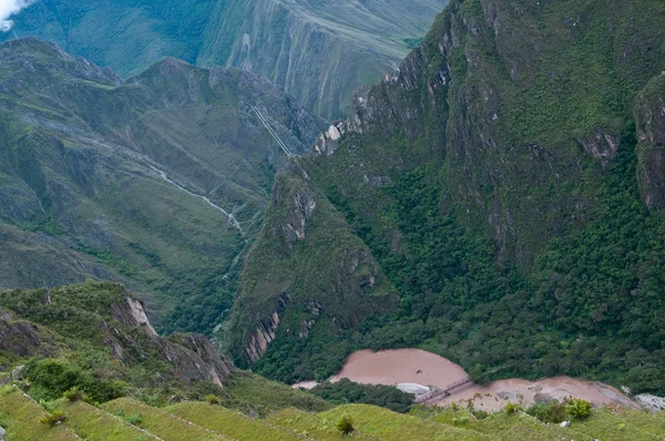 Урумамба - вид с Мачу-Пикчу — стоковое фото