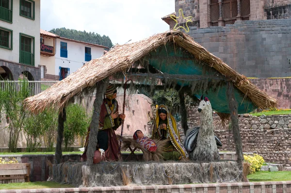 Szent család itt: cusco — Stock Fotó