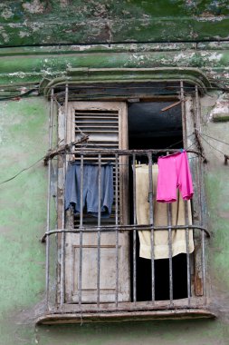 Balcon of the Old district of Havana clipart