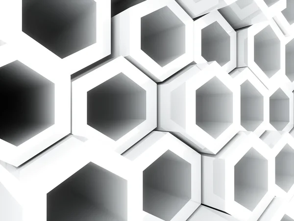 Vit ram hexagoner — Stockfoto