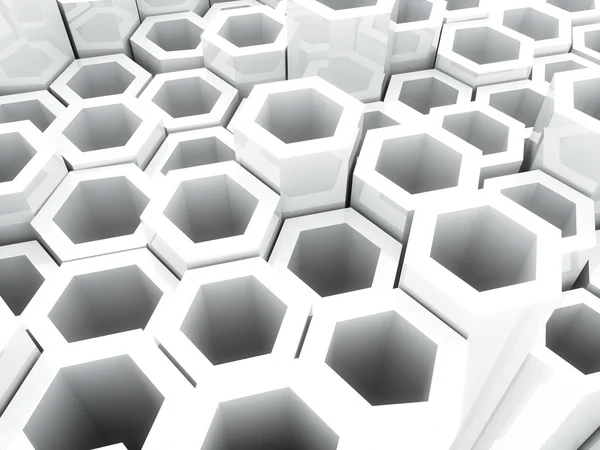 Hexagones de cadre blanc — Photo