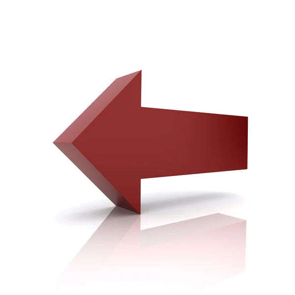 Left red arrow — Stock Photo, Image