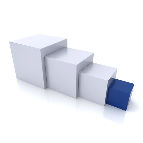 Регрессионные кубы — стоковое фото