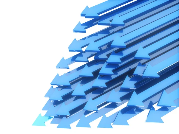 Диагональные голубые стрелы — стоковое фото