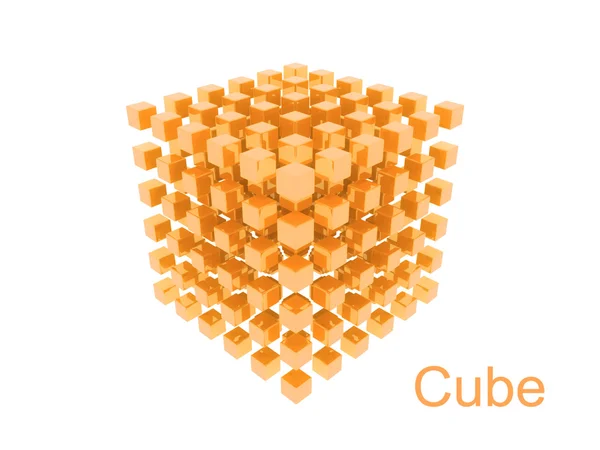 Cubo arancione — Foto Stock