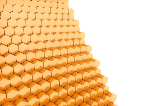Orange hexagon — Stockfoto
