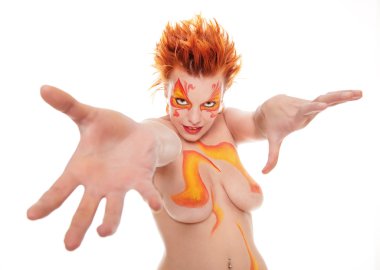 Fire bodyart clipart