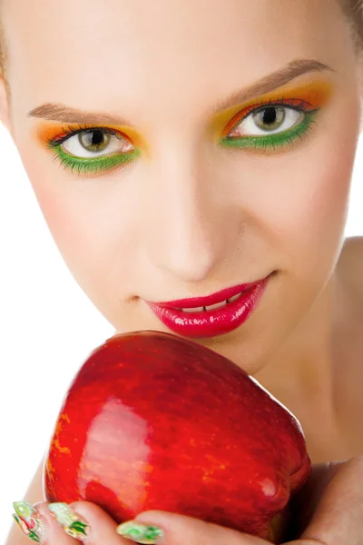 stock image Woman with apple