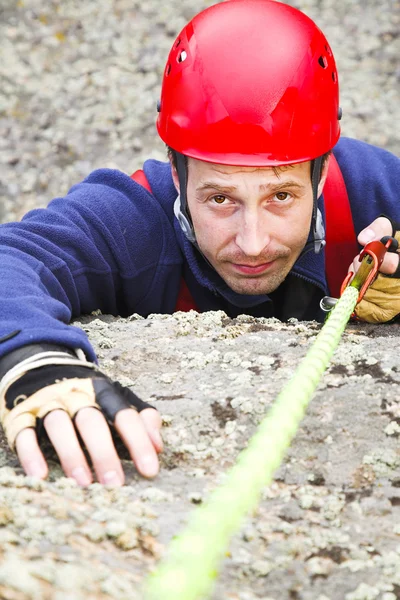 Climber with rope — Stock Photo, Image
