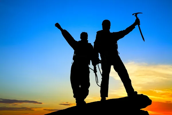两名登山者 免版税图库图片