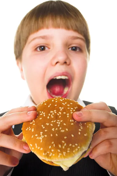 Большой гамбургер — стоковое фото