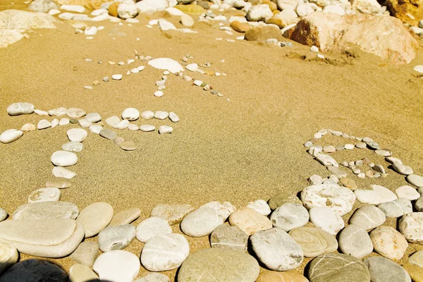 砂の上の pucture — ストック写真