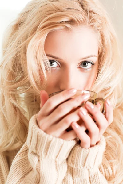 Girl with cup Royalty Free Stock Photos