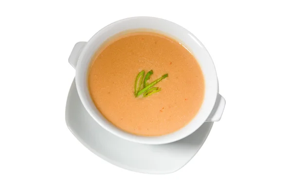Fehér tál leves — Stock Fotó