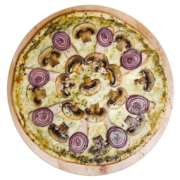 Pizza mit Pilzen — Stockfoto