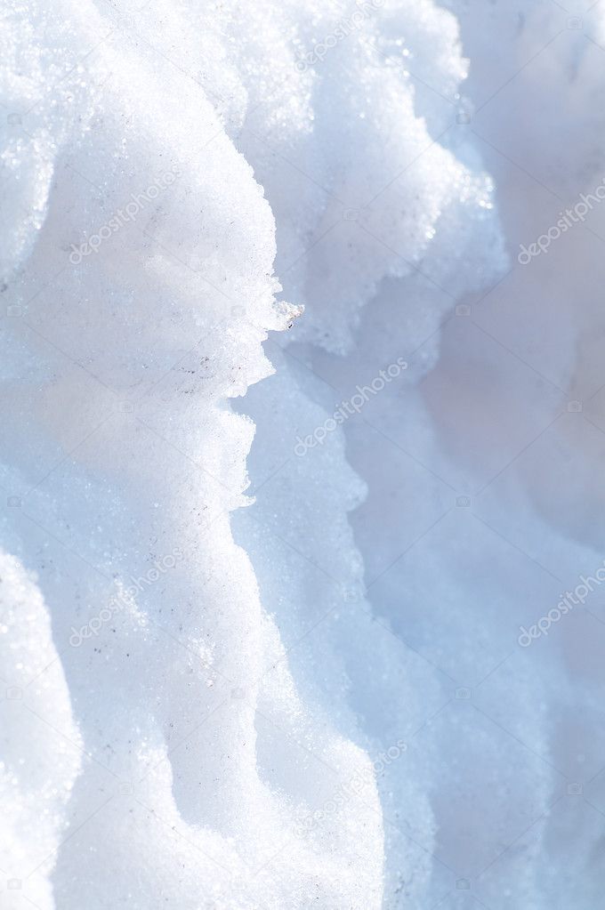 Snow closeup background