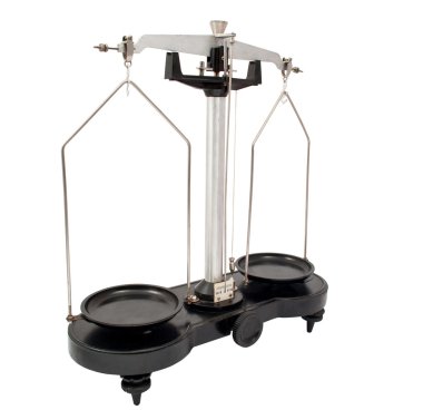 Old laboratory scales clipart