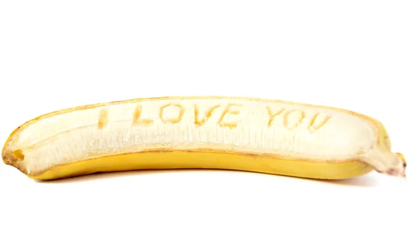 stock image A banana with the words 