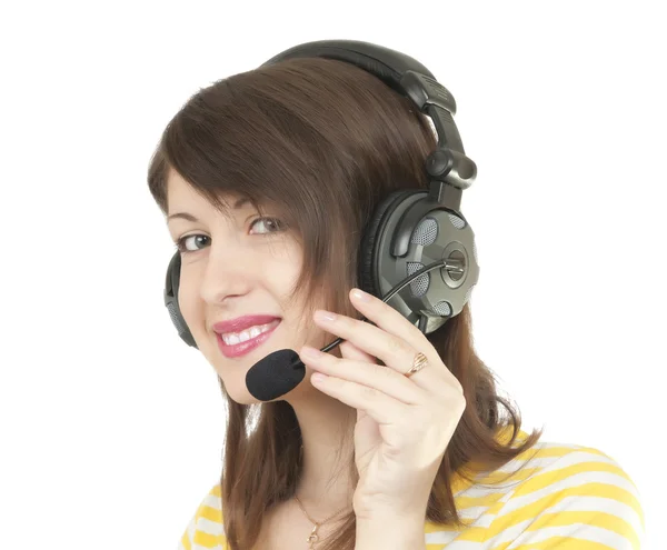 Girl in headphones Royalty Free Stock Photos