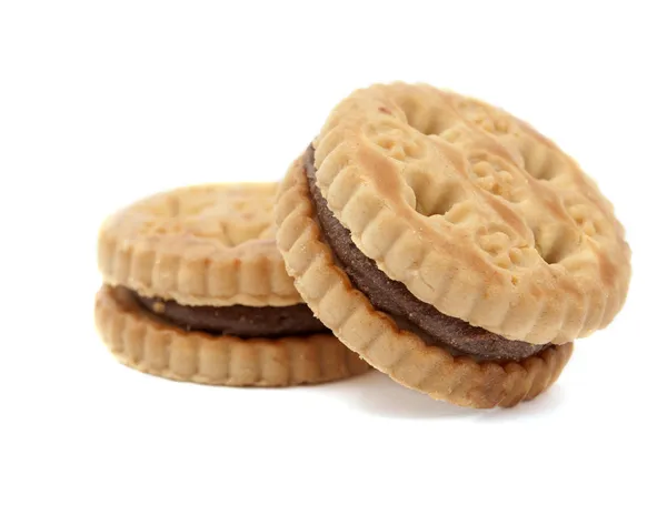 Печенье с шоколадной начинкой — стоковое фото