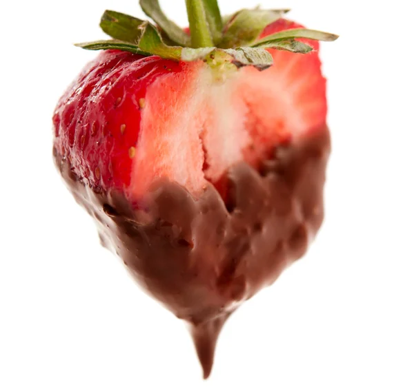 Strawberries in chocolate — Stock Photo, Image