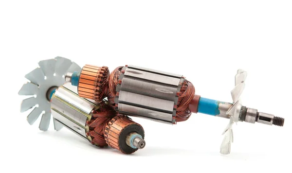 Elektrikli motor içinde bakır bobinler — Stok fotoğraf