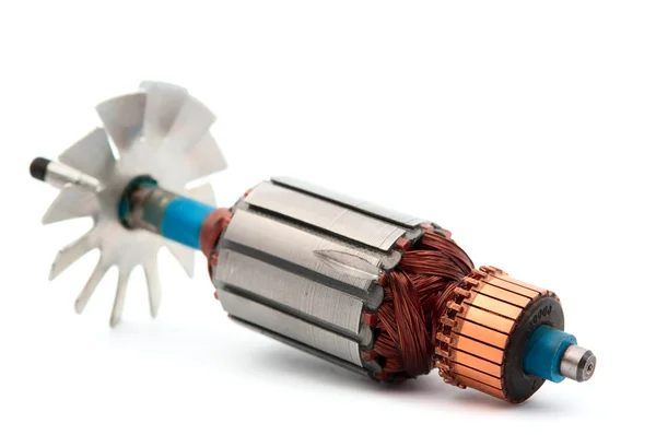 Bobinas de cobre dentro del motor eléctrico — Foto de Stock