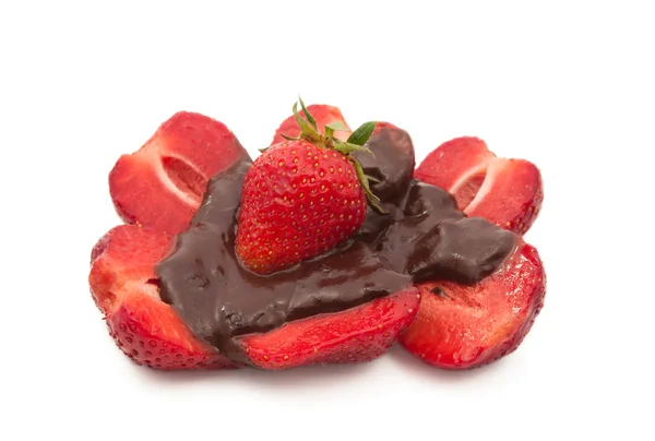 Fresas en esmalte de chocolate — Foto de Stock