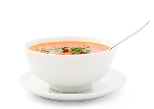 Soup at the plate — Stock Photo, Image