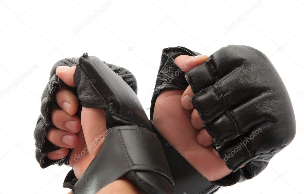 Hand with boxing gloves