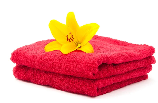 Giglio e asciugamano — Foto Stock