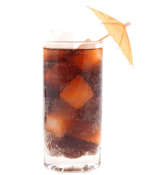 A glass of Coca Cola with ice — Stock Photo, Image