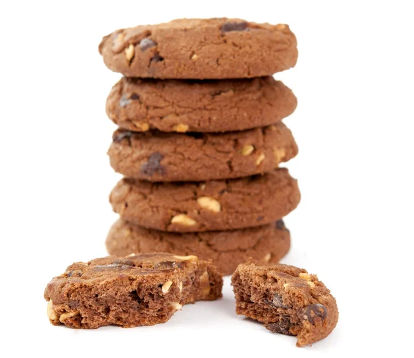 Печенье с орехами и шоколадом — стоковое фото