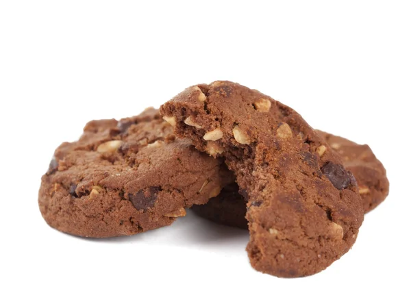 Kekse mit Nüssen und Schokolade — Stockfoto