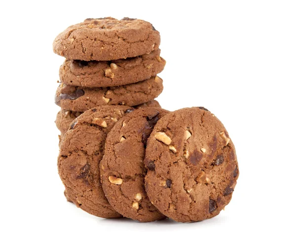 Biscoitos com nozes e chocolate — Fotografia de Stock