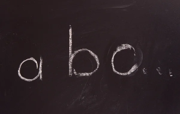 Blackboard with the alphabet — Stock Photo, Image