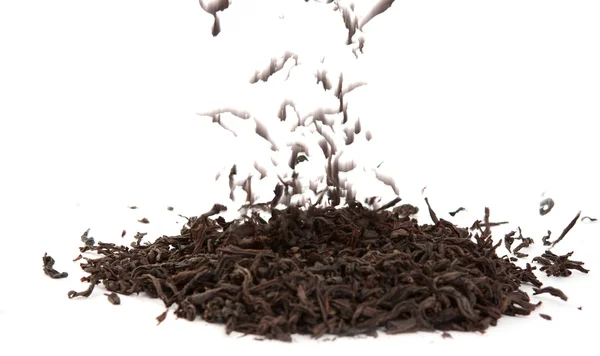 Сухий чорний чай — стокове фото