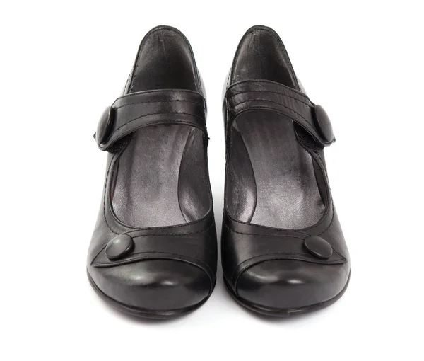 黑色女式皮鞋 — 图库照片