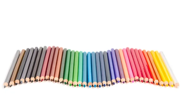 Uppsättning av färgpennor — Stockfoto
