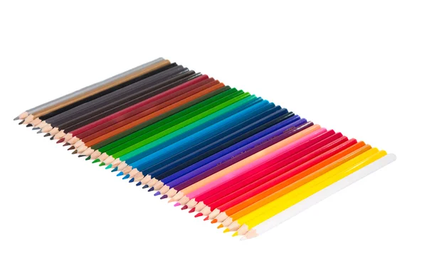 Набір кольорових олівців — стокове фото