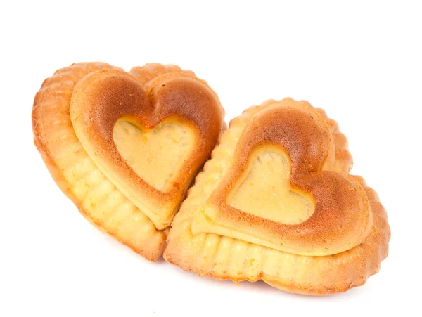 Muffins em um coração — Fotografia de Stock