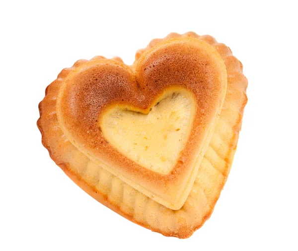 Muffins im Herzen — Stockfoto