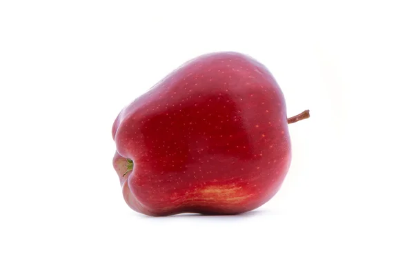 Czerwone jabłko na białym tle — Zdjęcie stockowe