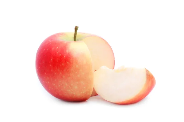 Rött äpple isolerade — Stockfoto